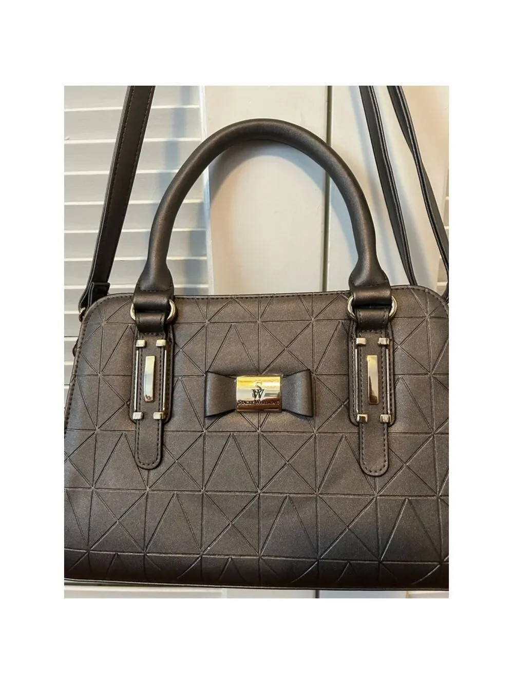 Stacey Whitmore Everyday Elegance Silver Gray Purse Danbury Mint NWOT